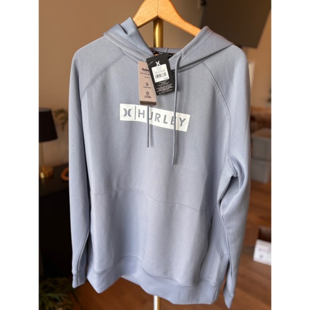 Hurley Men's Scuba Pullover Hoodie L Lilac Ice Long Sleeve Activewear